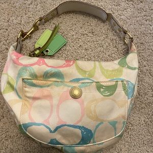 Vintage Coach Multicolor Baguette Bag